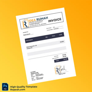 Indonesia IDEA RUMAH ARCHITECT CONTRAKTOR Invoice Template in Word and PDF formats Indonesia IDEA RUMAH ARCHITECT CONTRAKTOR Invoice Template in Word and PDF formats