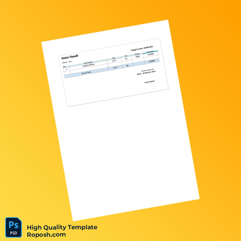 Indonesia Invoice Stue Template in Word and PDF formats 7 page Indonesia Invoice Stue Template in Word and PDF formats 7 page
