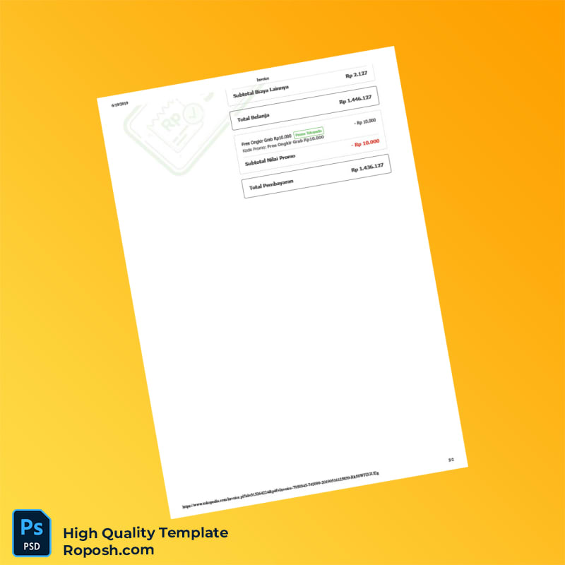 Indonesia KiosRobot Invoice Template in Word and PDF formats 2 page Indonesia KiosRobot Invoice Template in Word and PDF formats 2 page