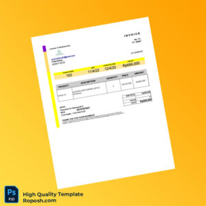 Indonesia Losmen Al Mukkaromah Invoice Template in Word and PDF formats 2 page