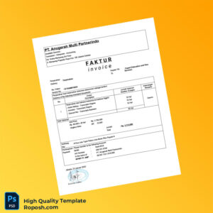 Indonesia PT Anugerah Multi Partnerindo Invoice Template in Word and PDF formats