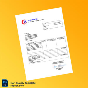 Indonesia PT Cita Bangun Tara Invoice Template in Word and PDF formats