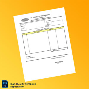Indonesia PT Demargo Technology Proforma Invoice Template in Word and PDF formats 4 page