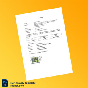 Indonesia PT PELABUHAN UNIVERSAL SUMATERA Invoice Template in Word and PDF formats