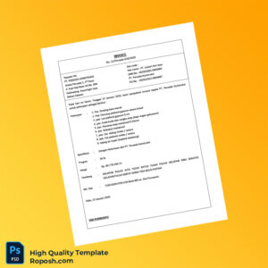 Indonesia PT Persada Konstruksi Invoice Template in Word and PDF formats