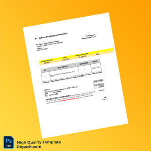 Indonesia PT Sukses Pratamajaya Indonesia Invoice Template in Word and PDF formats 3 page