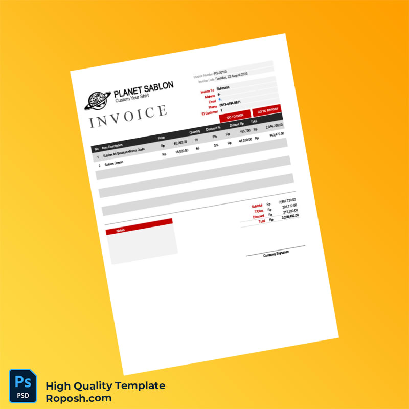 Indonesia Planet Sablon Invoice Template in Word and PDF formats 7 page Indonesia Planet Sablon Invoice Template in Word and PDF formats 7 page