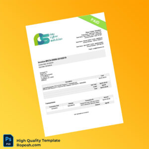 Indonesia Riau Cyber Solution Invoice Template in Word and PDF formats