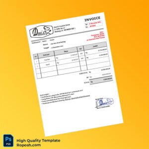 Indonesia Sedap Malam Catering Invoice Template in Word and PDF formats 4 page
