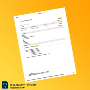 Indonesia SurveyMonkey Invoice Template in Word and PDF formats 2 page