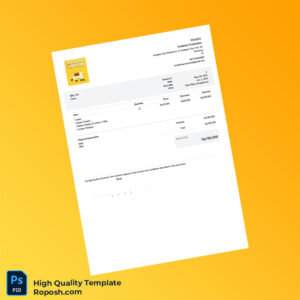 Indonesia Textiles In Production Invoice Template in Word and PDF formats