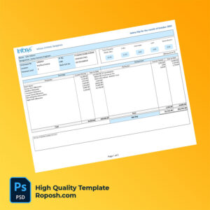 Infosys Limited payslip word and pdf template