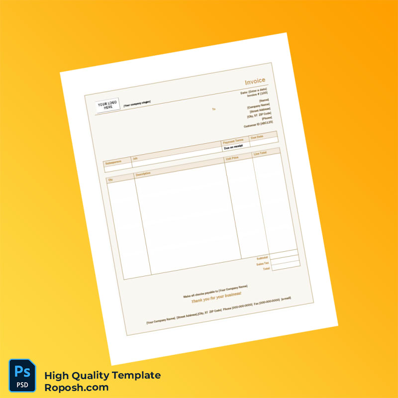 Invoice Template for Businesses PDF Invoice Template for Businesses PDF