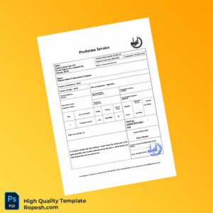 Iran Zabol Cement Ind Co Proforma Invoice Template in Word and PDF formats