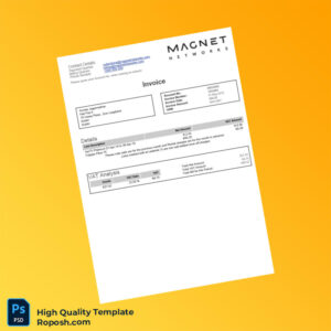 Ireland Magnet Networks Invoice Template in Word and PDF formats 2 page