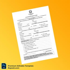 Customizable Italy Italian Embassy Legalization Request Form Editable Word & PDF Template 2 page