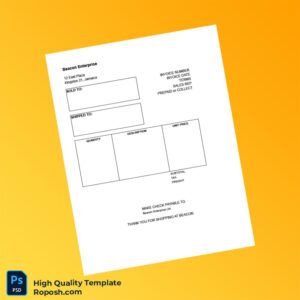 Jamaica Beacon Enterprise Invoice Template in Word and PDF formats 2 page