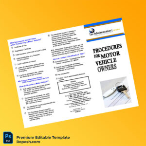 Customizable Jamaica Tax Authority Vehicle Registration Procedures Document Editable Word & PDF Template 2 page