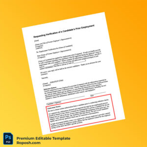 Customizable Justice Employment Verification Request Letter Word & PDF Template 2 page