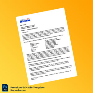 Customizable Karbala HDGSK-JV Employment Verification Letter Word & PDF Template 2 page