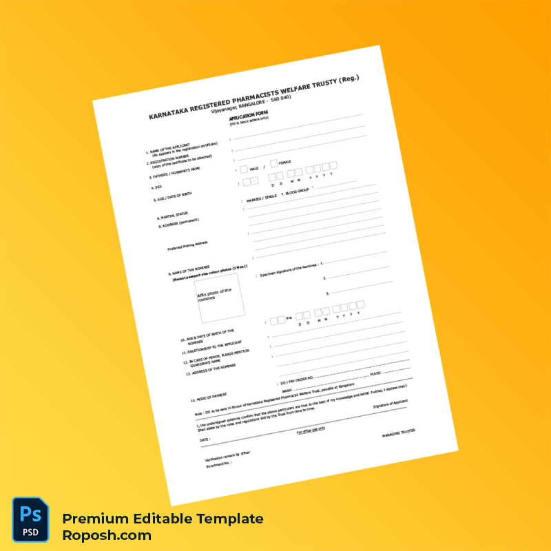 Customizable Karnataka State Pharmacy Council Registration Certificate Editable Word & PDF Template 8 page Customizable Karnataka State Pharmacy Council Registration Certificate Editable Word & PDF Template 8 page