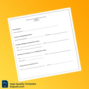 Labor Renewal Registration Establishment Certificate Template in Word and PDF formats 2 page Labor Renewal Registration Establishment Certificate Template in Word and PDF formats 2 page