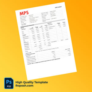 MPS Limited payslip word and pdf template