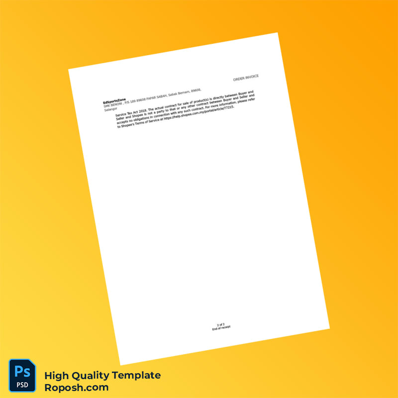 Malaysia EdSportsZone Invoice Template in Word and PDF formats 2 page Malaysia EdSportsZone Invoice Template in Word and PDF formats 2 page