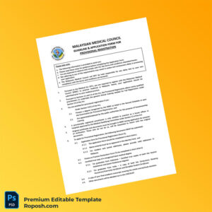 Customizable Malaysia Malaysian Medical Council Provisional Registration Certificate Editable Word & PDF Template 8 page Customizable Malaysia Malaysian Medical Council Provisional Registration Certificate Editable Word & PDF Template 8 page