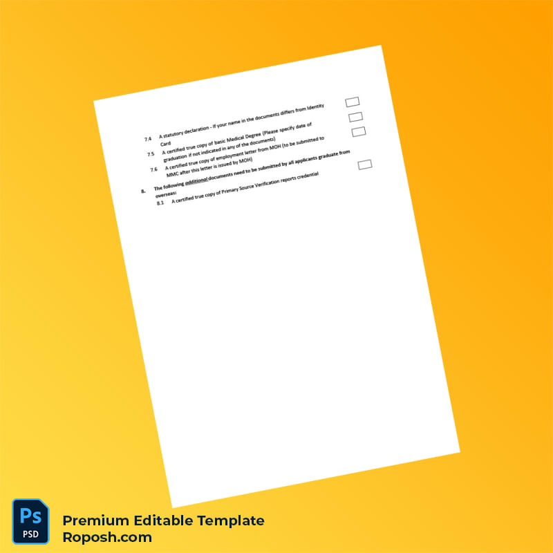 Customizable Malaysia Malaysian Medical Council Provisional Registration Guidelines and Application Form Editable Word & PDF Template 5 page Customizable Malaysia Malaysian Medical Council Provisional Registration Guidelines and Application Form Editable Word & PDF Template 5 page