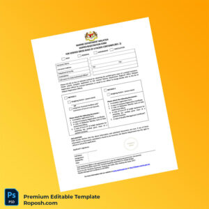 Customizable Malaysia Marine Department Shipper Registration Form Editable Word & PDF Template Customizable Malaysia Marine Department Shipper Registration Form Editable Word & PDF Template