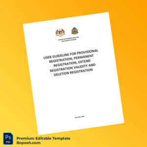 Malaysia Marine Department User Guideline for Ship Registration Registration Certificate Editable Word & PDF Template 7 page