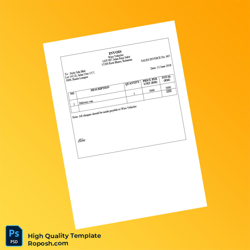 Malaysia Stylo Sdn Bhd Invoice Template in Word and PDF formats 8 page Malaysia Stylo Sdn Bhd Invoice Template in Word and PDF formats 8 page