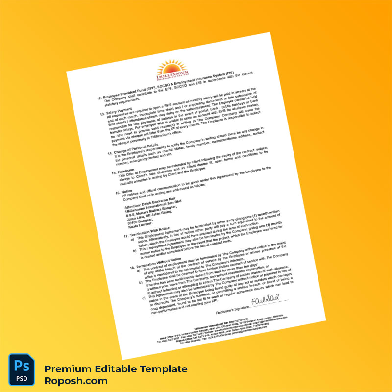 Customizable Malaysia Universiti Telekom Sdn Bhd Employment Verification Letter Word & PDF Template 6 page Customizable Malaysia Universiti Telekom Sdn Bhd Employment Verification Letter Word & PDF Template 6 page