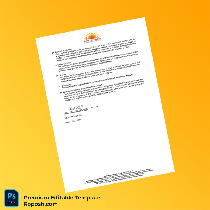 Customizable Malaysia Universiti Telekom Sdn Bhd Employment Verification Letter Word & PDF Template 6 page Customizable Malaysia Universiti Telekom Sdn Bhd Employment Verification Letter Word & PDF Template 6 page