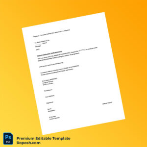 Customizable Maldives Bank Employment Verification Letter Word & PDF Template