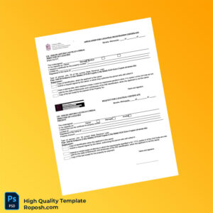 Mexico Cadastral Office Request for Cadastral Registration Certificate Template in Word and PDF formats