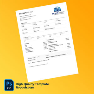 Mouri Tech Private Limited payslip word and pdf template