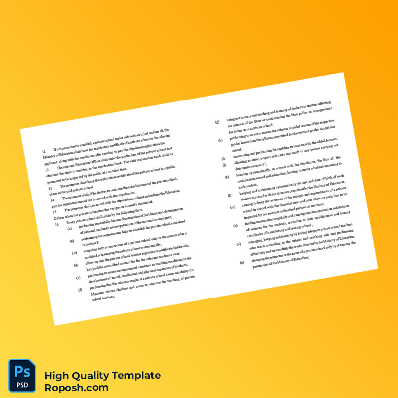 Myanmar Ministry of Education Editable Private School Registration Certificate Template in Word and PDF formats 7 page Myanmar Ministry of Education Editable Private School Registration Certificate Template in Word and PDF formats 7 page