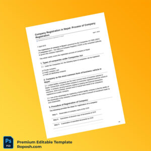 Customizable Nepal Companies Register Business Registration Certificate Editable Word & PDF Template 4 page Customizable Nepal Companies Register Business Registration Certificate Editable Word & PDF Template 4 page