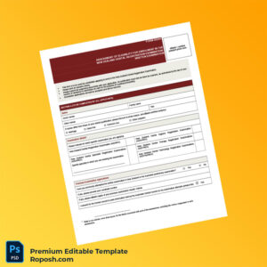 Customizable New Zealand Dental Registration Exam Application Form Editable Word & PDF Template 8 page