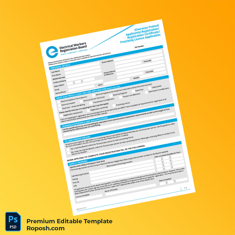 Customizable New Zealand Electrical Registration License Application Guide for Overseas Applicants 7 page Customizable New Zealand Electrical Registration License Application Guide for Overseas Applicants 7 page