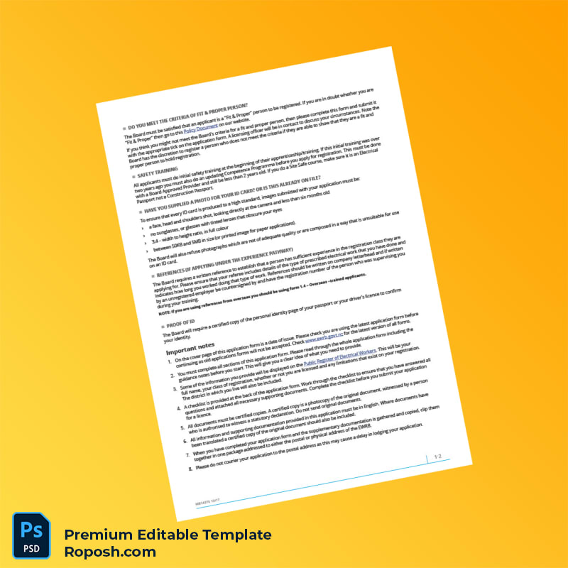 Customizable New Zealand Electrical Workers Registration Board Registration Certificate Editable Word & PDF Template 7 page Customizable New Zealand Electrical Workers Registration Board Registration Certificate Editable Word & PDF Template 7 page