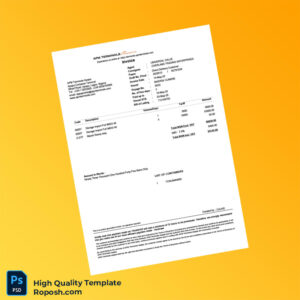 Nigeria APM Terminals Apapa Invoice Template in Word and PDF formats