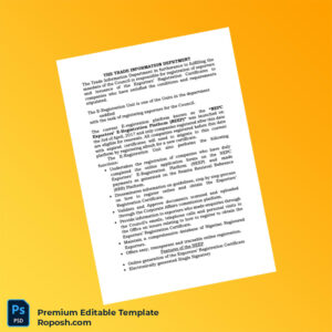 Customizable Nigeria NEPC Exporters Registration Certificate Editable Word & PDF Template 4 page