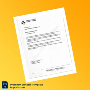 Customizable OINP Employment Verification Letter Word & PDF Template 6 page