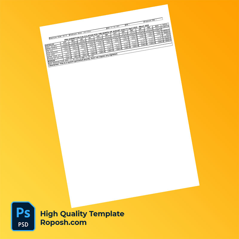 OYO Hotel and Homes Private Limited payslip word and pdf template OYO Hotel and Homes Private Limited payslip word and pdf template