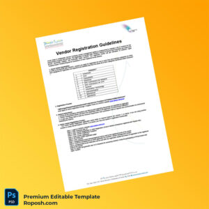 Customizable Oman OWWSC Vendor Registration Certificate Editable Word & PDF Template 3 page