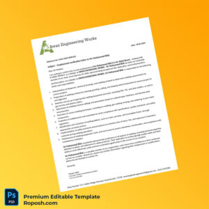 Customizable Pakistan Awan Engineering Works Employment Verification Letter Word & PDF Template Customizable Pakistan Awan Engineering Works Employment Verification Letter Word & PDF Template