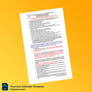 Pakistan Bai Virbajii Soparivala Parsi High School Grade 1 Registration Form Editable Word & PDF Template 2 page